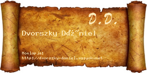 Dvorszky Dániel névjegykártya